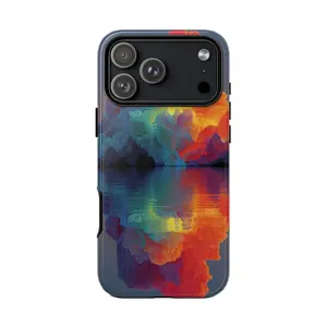 Orange Neon Clouds Reflection Phone Case for iPhone  – Lifetime Warranty PhoneIn568