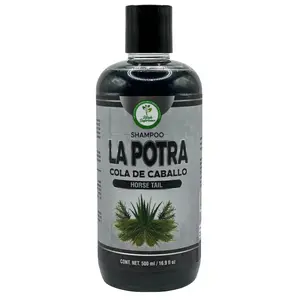HIGH SUPREME Shampoo Cola De Caballo (Shampoo horse tail plant) LA POTRA 500 ml Con Romero & Sabila(rosmary & aloe vera)