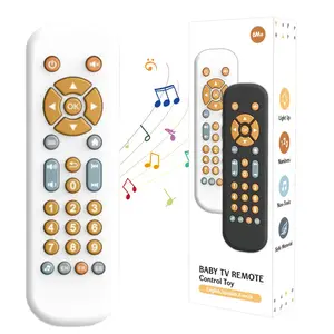 Remote-controlled alien baby teether; 1 soft chewable baby teether for soothing teething; everyday sensory teether toy for babies; English, French, and Spanish baby toys; remote musical interactive toy; BPA-free Gift