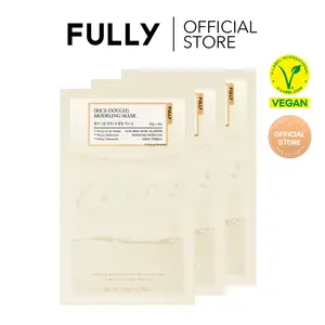 [FULLY Official Shop] Rice Dough Facial Modeling Mask (Pack of 3), Instant Hydration Boost, Radiance Boost, Nourishing, No Bowl Needed 1.76oz x 4ea