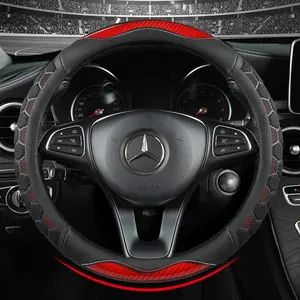 Four-Season Universal Car Steering Wheel Cover, Ultra-Thin Anti-Slip Sweat-Absorbing Design, Women & Men Dedicated Trendy Style