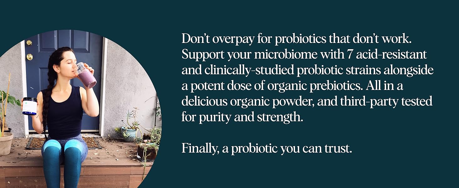 Ora Organic Prebiotic and Probiotic Powder Supplement - 20 Billion Probiotics, 7 Strains for Best Prebiotic Powder, Non-GMO, Probiotics for Women, Men & Kids - Apple Raspberry Flavor, 30 Servings…