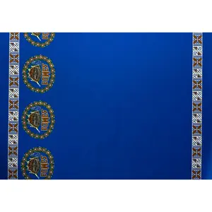 Samoan Heritage Wreath Double Border Polyester Fabric | Islands Fabric