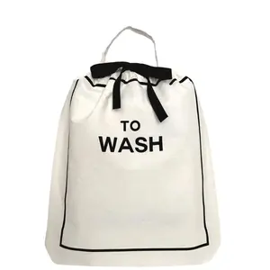 To Wash Laundry Bag, Cream