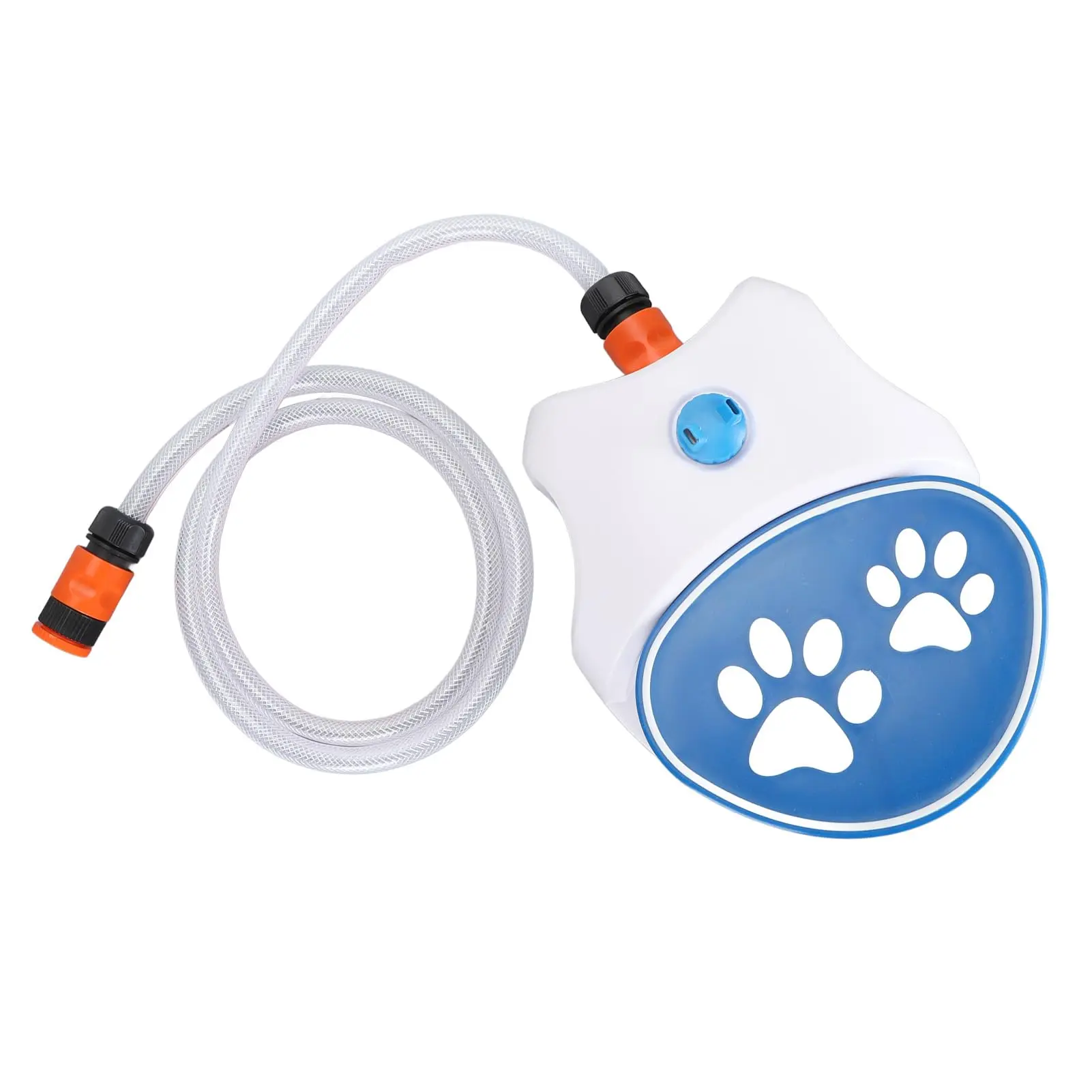 Stainless Steel Outdoor Paw-Activated Dog Water Fountain - Step-On Sprinkler Toy for Large Dogs, Hose Attachment, Pet Feeding & Accessory Supply with Paw Activation for Hydration + Play