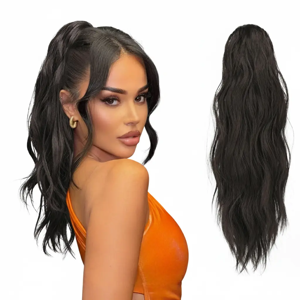 Ponytail Extensions, Long Claw Clip in Ponytail Hairpiece  display picture 3