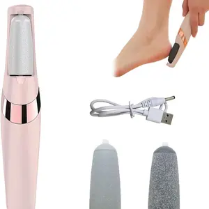 Electric Foot File Callus Remover, Rechargeable Cordless Pedicure Tool, Waterproof Professional Hard Skin Removal with 2 Rollers & LED Light for Dry Dead Cracked Rough Feet