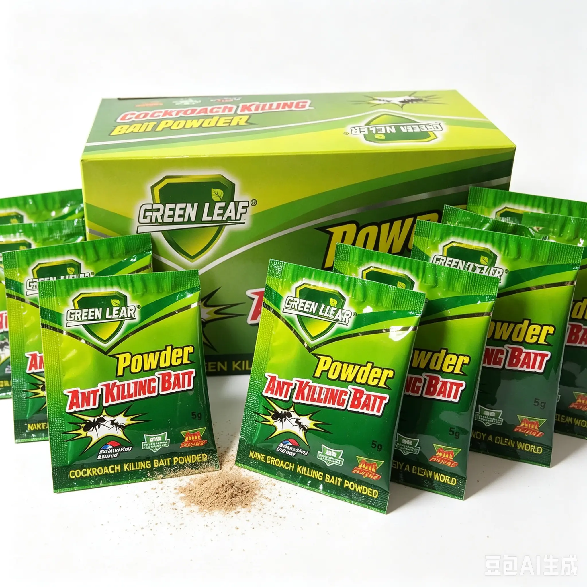 50 packets of high-efficiency cockroach bait powder, a fast-acting indoor cockroach killer—completely eliminates cockroach nests and colonies, suitable for kitchens and enclosed spaces.