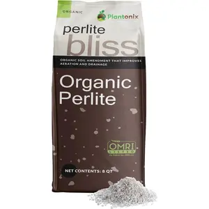 Perlite Bliss (8 Qts) - Organic Perlite for Plants - Coarse Perlite Bulk Soil Amendment - Chunky Perlite for Plants, Potting Soil, Garden Soil, & Coco Coir - Horticultural Perlite for Gardening