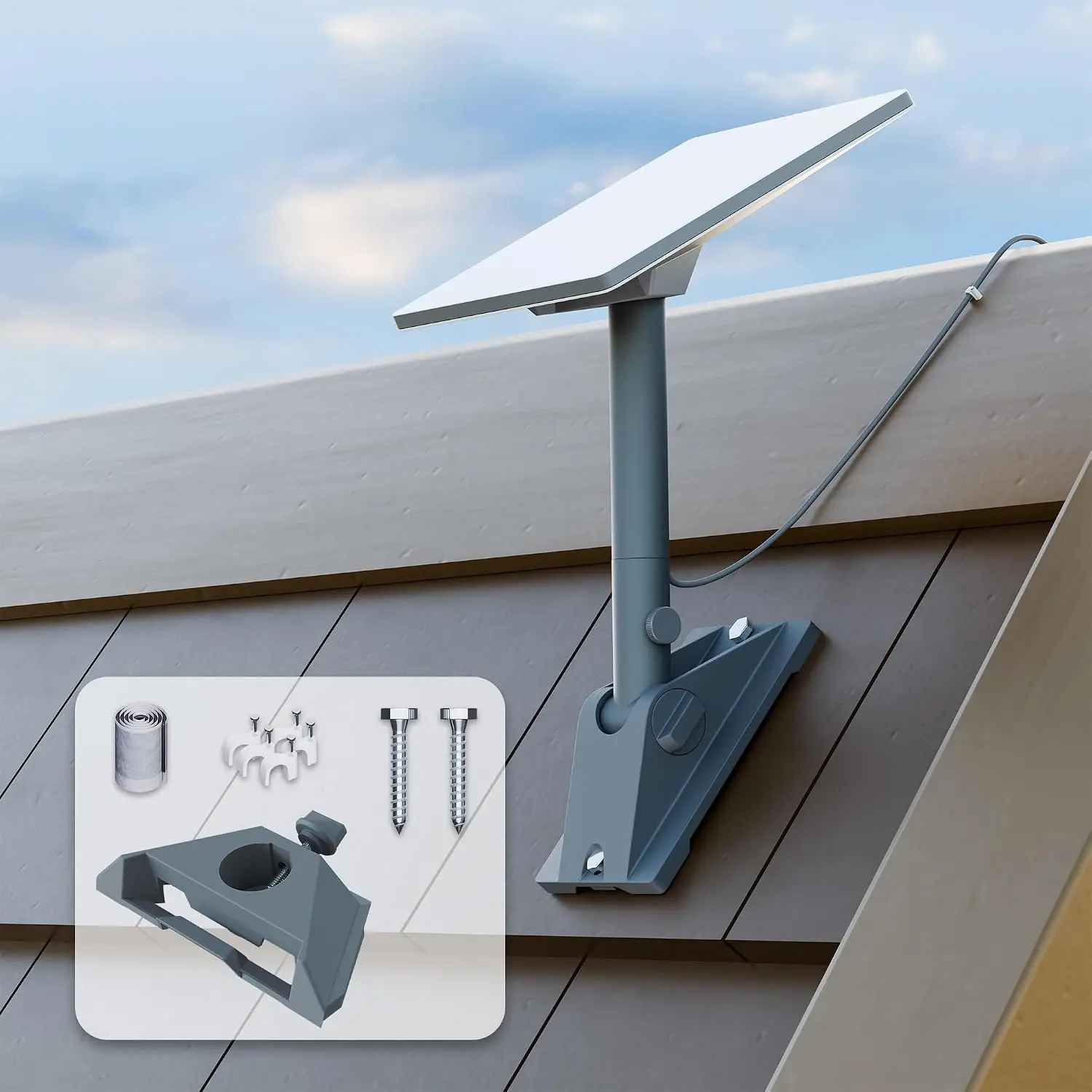 Starlink Mini Roof Mount Adjustable Starink Mini Home Mount Heavy Duty Pole Mounting with Adjustable Tilt 90 for Better Signal