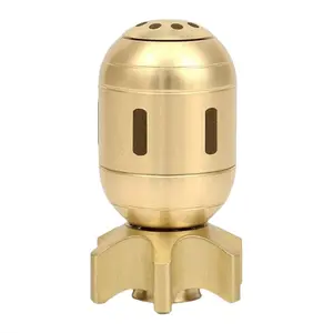 Golden Brass Bomb Fidget Spinner - High-End Removable Relax Toy, Portable Metal Craft for Collection & Decoration, Creative Rotating Bomb Design with Textured Surface, Fidget Toys