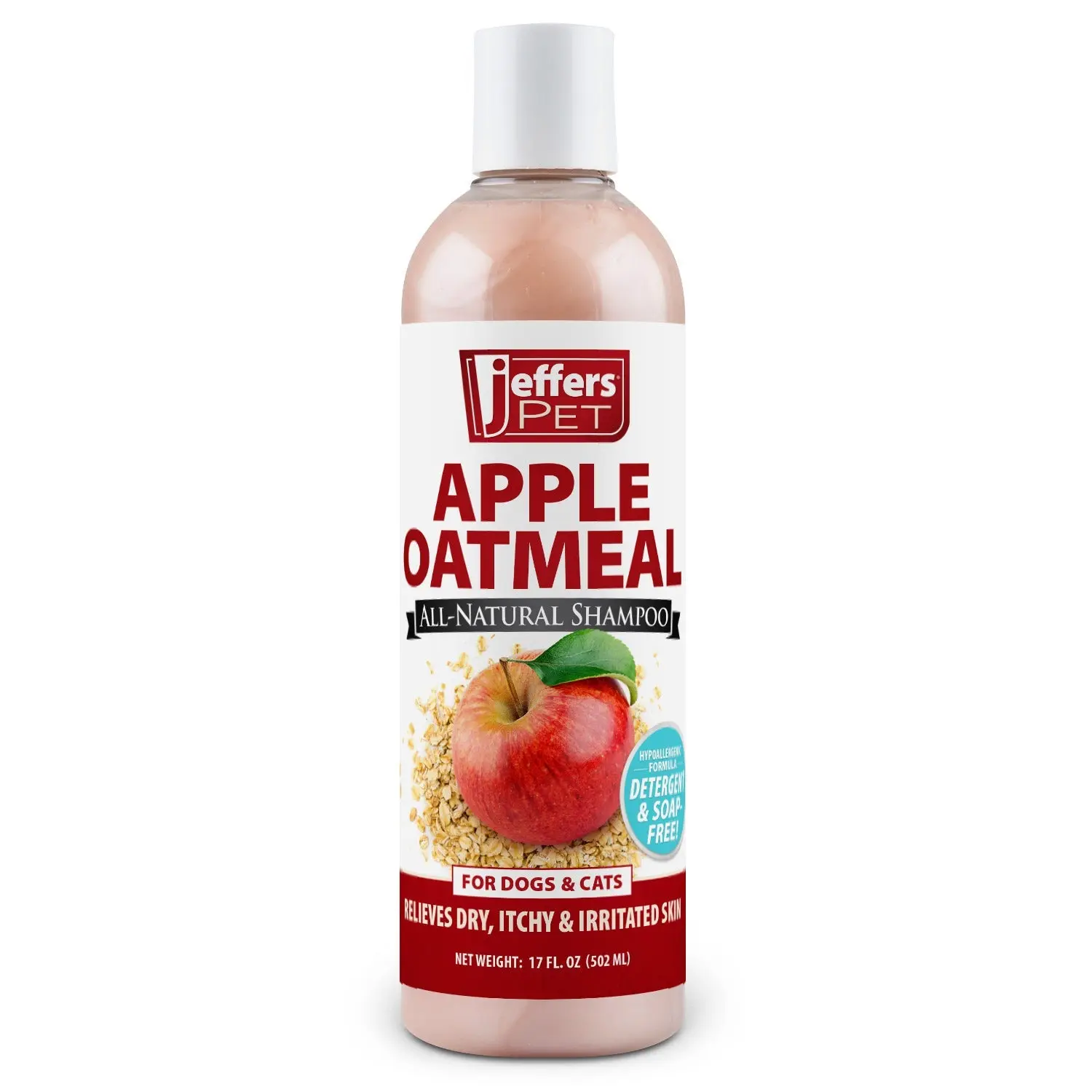 Jeffers Pet Apple Oatmeal All-Natural Hypoallergenic Dry Skin Shampoo for Dogs and Cats Jeffers Pet Apple Oatmeal All-Natural Hypoallergenic Dry Skin Shampoo for Dogs and Cats