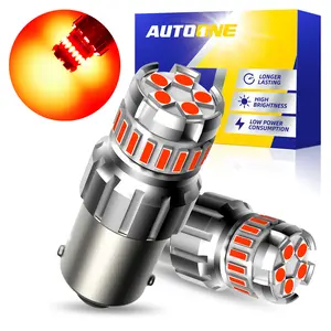 AUTOONE 1156 LED Brake Light Bulbs, 300% Brighter BA15S 7506 1003 1141 P21W Brilliant Red LED Replacement Bulb for Tail Light, Pack of 2