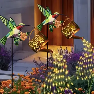 Hummingbird Outdoor Solar Lights, IP65 Waterproof Outdoor Decorative Warm/Colorful Lantern, Cute Hanging Garden Lantern, Suitable For Courtyard, Lawn, Festival Decoration, Best Gift For Family And Friends,summervibes