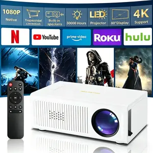 Best Mini Home Projector of 2026 | Supports MobileDevice Projection | Mini Outdoor Projector | IncludesRemote Control and Power Adapter| Native 1080pResolution | Supports Up to 4K | Supports HD MoviePlayback | Bedroom Projector | Plug-and-Play