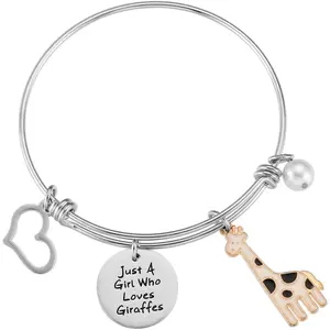 Gifts For Giraffe Lovers For Women Bracelet Girrafe Themed Stuff Giraffes Mom Ornament Giraffe Bracelet