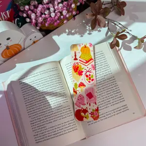 Autumn Fox Bookmark - Cute Fall Aesthetic Bookish Gift Printed on Matte Photo Paper with Colloquy Kit Premium Lamination 2 x 6.4 Inches Double-Sided Artwork for Book Lovers