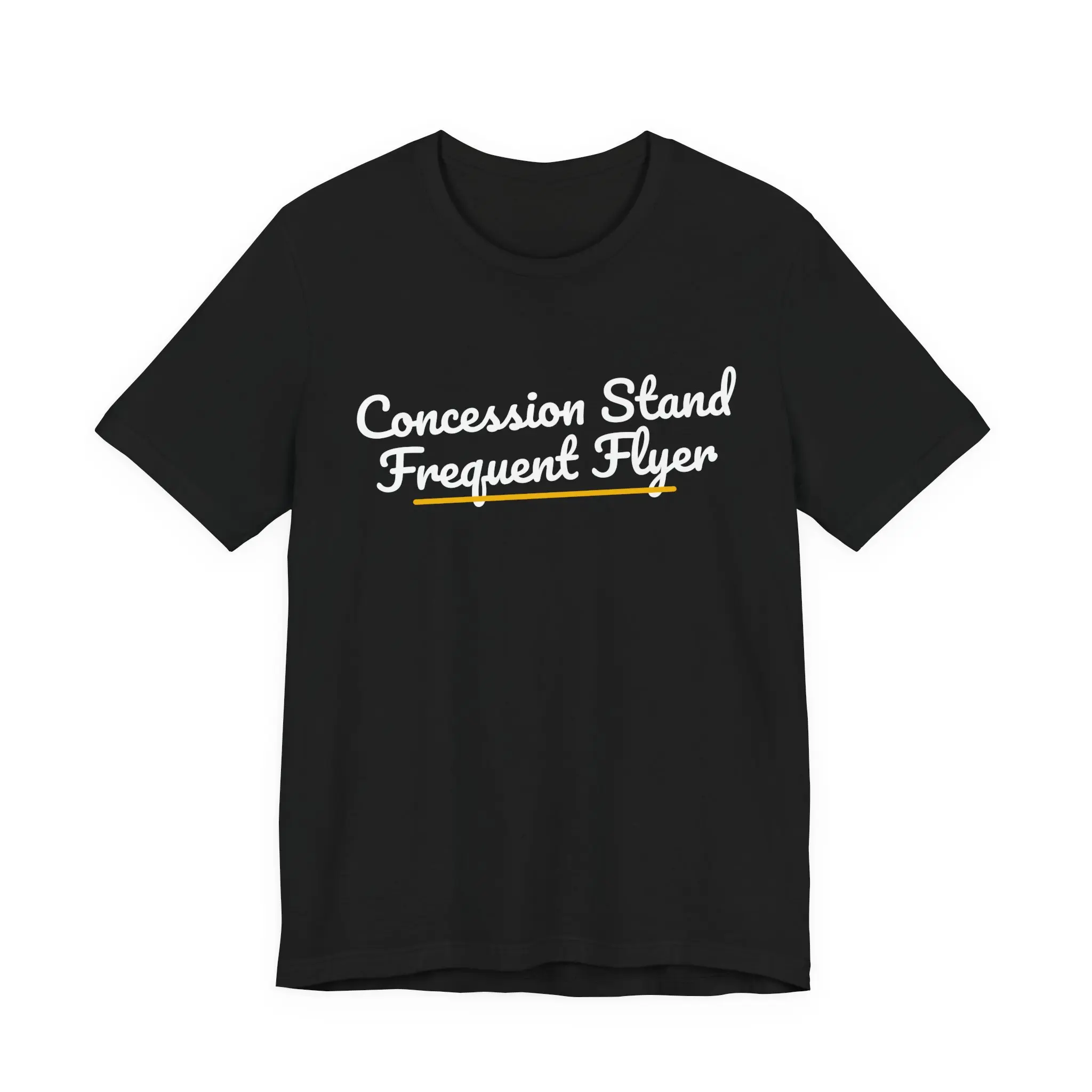 Men's Unisex Crew Neck Short-Sleeve Print Top, Concession Stand Frequent Flyer Football T-Shirt, Shortsleeve, Casual, Tshirt, Soft, Original, Menswear, Round Neck, Game Day Look