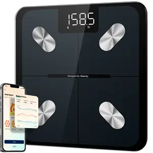 [Live Exclusive] Etekcity Bluetooth Smart Scale with App Sync, Body Fat Monitor, BMI Calculation and  Weight, 400lb Capacity Healthcare Bathroom Weighing Scale