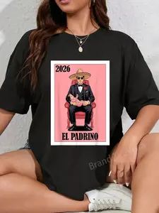100% Cotton Funny Mexican Baptism Padrino Proposal 2026 - El Padrino T-Shirt