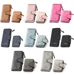 Women's PU Leather Wallet with Multi-Card Slots & Coin Purse Clutch Large Capacity Solid Color Design