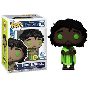 Funko Pop! Bruno Madrigal Glow in the Dark, Encanto 1150 - Funko Shop Exclusive Vinyl Figure in PopShield Protector