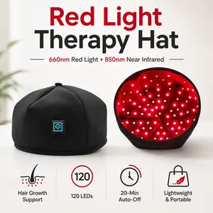 LED Heated Beanie Cap for Men Women – 660nm & 850nm Light Outdoor Hat – Adjustable Head Warmer for Camping, Hiking, Skiing, Cold Weather Gear
