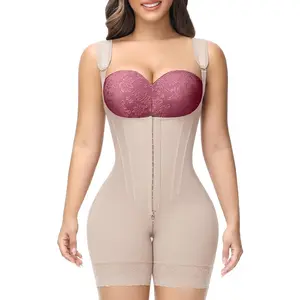 Curveshe Hook and Eye Tummy Control Shapewear Zipper Crotch Body Shaper