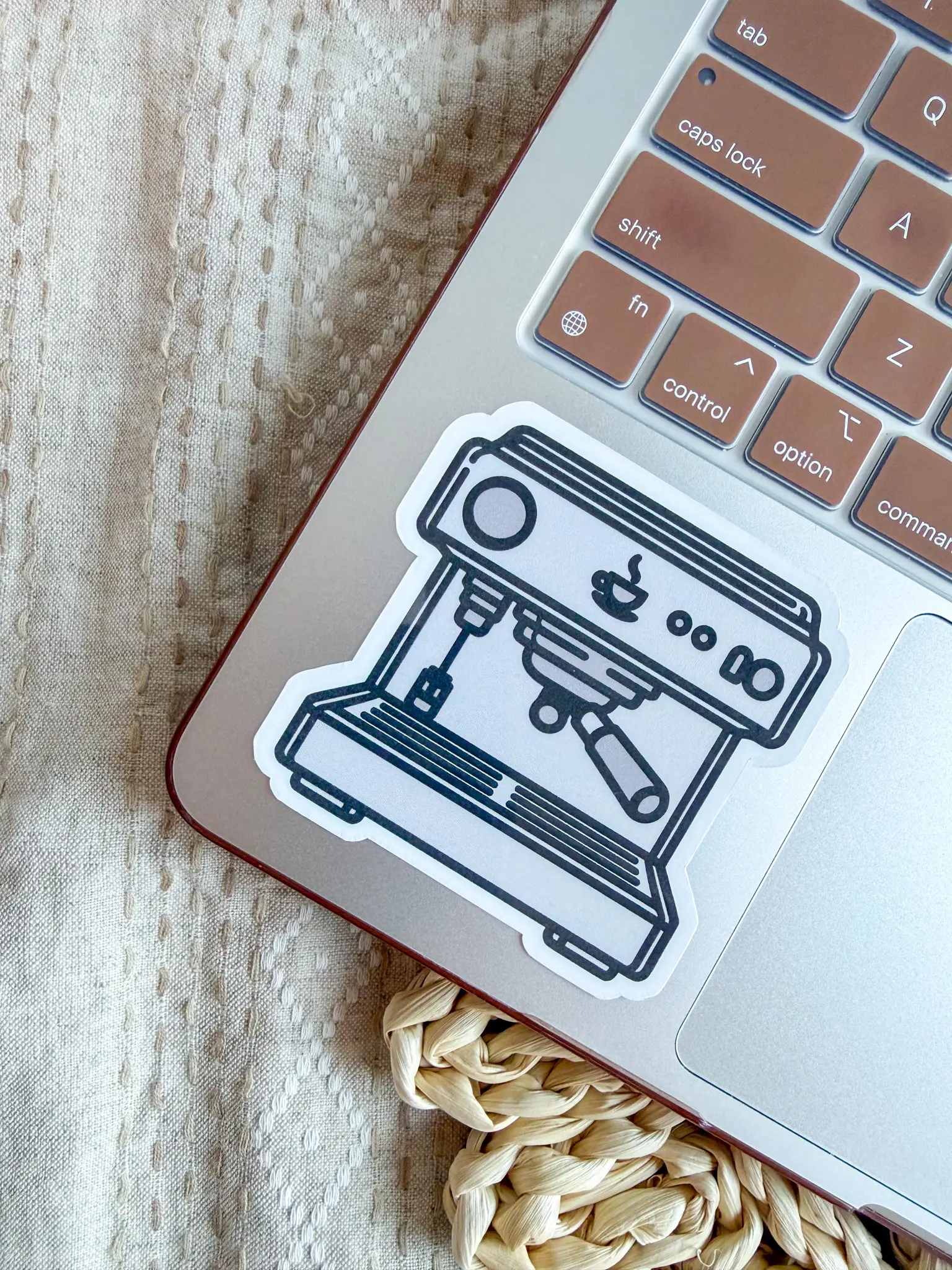 Expresso Machine Sticker - Coffee Sticker for Laptop - Journaling - Phone - Gift for Baristas and Coffee Lovers - Waterproof Sticker