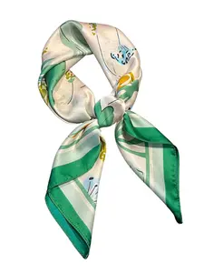 Women's Elegant Oceanic Pattern Ocean Element Printed Fashionable Scarf, Fashion Soft Comfortable Hairband, Suitable for All Seasons and Occasions