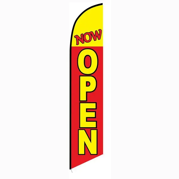 NOW OPEN 12ft Feather Banner Swooper Flag - FLAG ONLY (3)