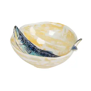 Coastal Catch Fish Accent Bowl