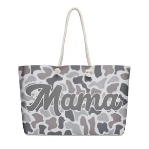 Camo Oversized weekender bag
