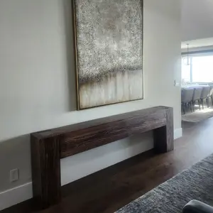Modern Rustic Console Table - Rich Walnut