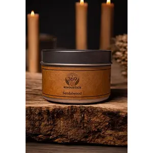 Sandalwood Candle 8 oz candles decor gift Fall Scented Ornaments Freshener friend small business amazing scents