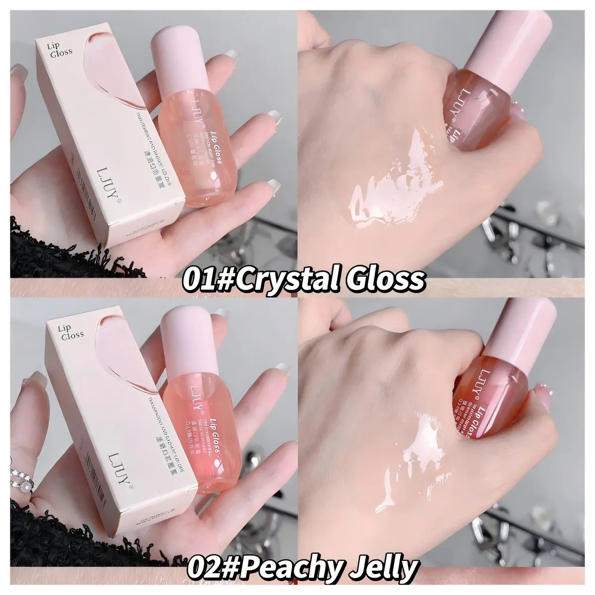01#Crystal Glass+02#Peachy Jelly