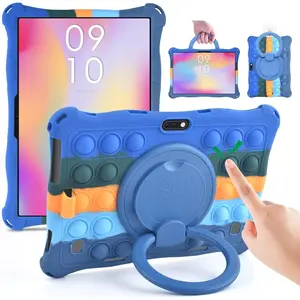24x17cm/9.4x6.69inch Universal 10 10.1 inch Tablet Case Soft Silicon 10.1"Kids Friendly Lightweight Cover Stand Shockproof Funda