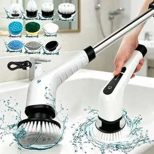 Cordless Electric Spin Scrubber 2026 - 5-Speed, 9 Brush Heads, Adjustable Handle, IPX7 Waterproof, Multi-Surface Deep Cleaner for Home Organization, Bathroom, Kitchen, Car, Trending Home Care Tool