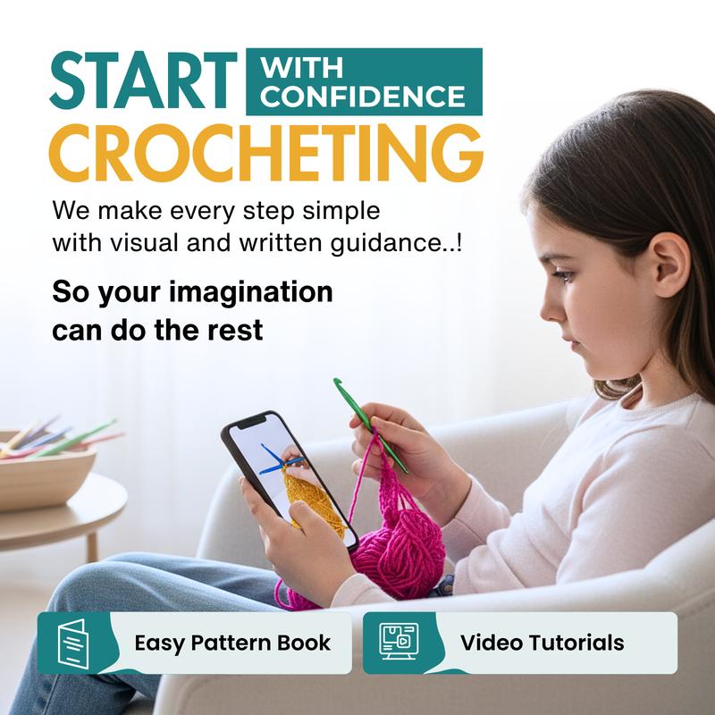 Crochet Kit | Crochet Starter Kit - 72 Pcs with 21 Ergonomic Knitting Hooks, 15 Yarns | Crochet Kit for Beginners |  Perfect for Art & Craft Supplies Handmade Gifts-Crochet kit for beginners-Ideal for Adult & Kids |  All -in-One Crochet Supplies Kit