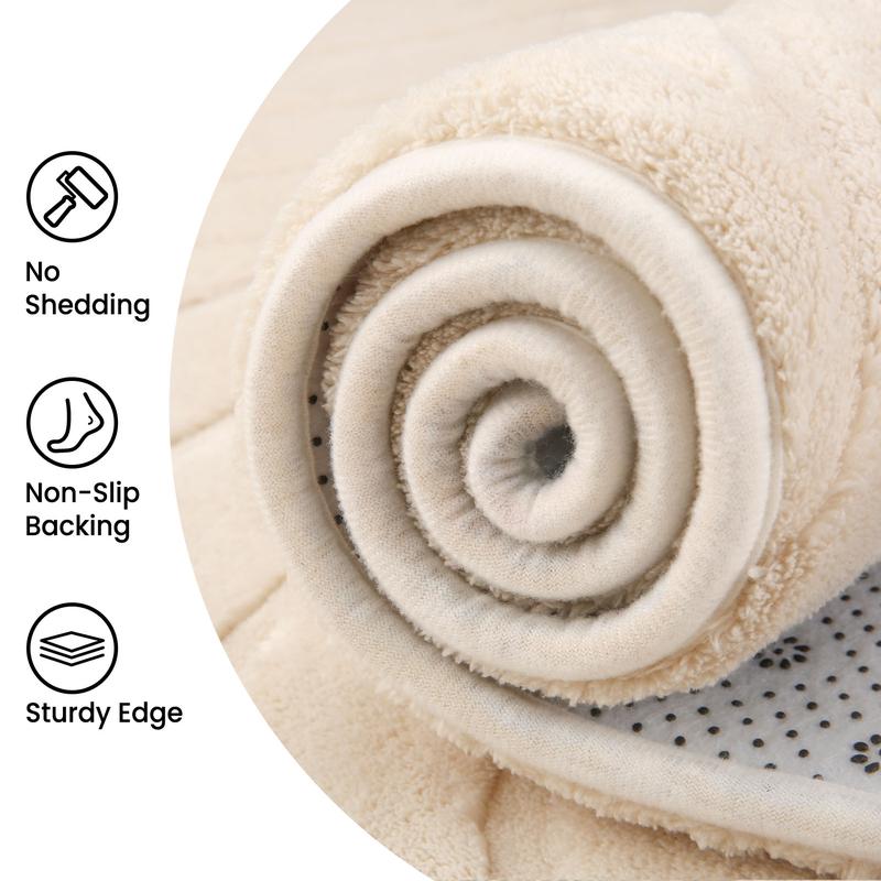 FAMVAL Large Size Fluffy Rainbow Rug Plush Area Rug Non-slip Soft Shaggy Ultra-comfortable Cool Carpet Mats for Living room Bedroom Nursery Home Decor Milky White