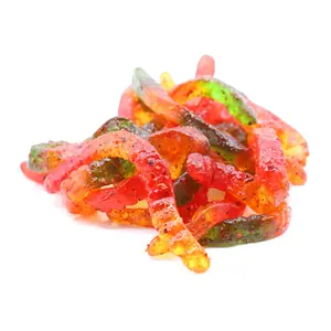 L'Orenta Chamoy Gummy Worms Candy 8 oz Container