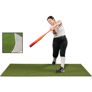 3 x 7 Proball Softball Stance Mat with Flexible 5mm Foam Backing