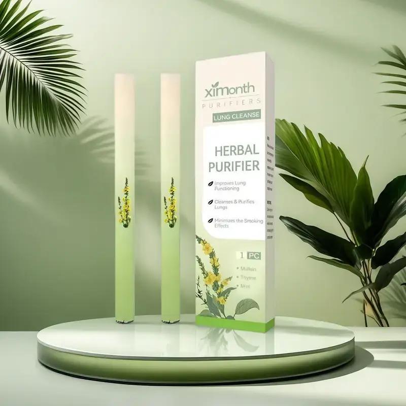 {Flash Sale 3   box}[4 in 1]Ximonth 4 flavors Herbal Diffuser Set with Mullein Thyme & Mint Extracts for Lung Cleanse Sleep Support 600 Uses Natural Remedies for Wellness