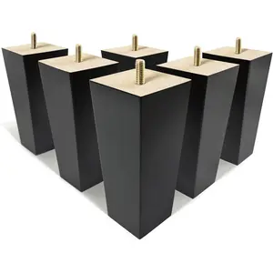 6 inch Furniture  Black Couch  Set of 6 Ottoman Replacement Sofa  for Sectional, Dresser, Recliner, Nightstand