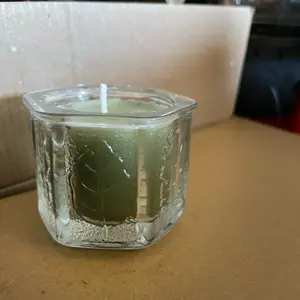 Beeswax Green Forest Candle with Hints of Pine, Patchouli, Caraway & Marjoram Essential Oils - Decorative Candle for Home Decor - Ornaments
