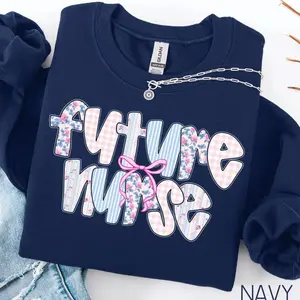 Future Nurse T-Shirts, Crewneck Sweatshirts & Pullover Hoodie, Future Nurse Gift, Nursing School Sweater WERT