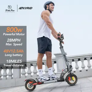 iENYRID A1 Electric Scooter - 800W Motor, 28MPH Max Speed, 48V12.5AH 18Mile Range, 10" Air Tires, Dual Disc Brakes, Foldable & Portable, 264LBS Max Load, Bright LED Lights - Perfect for Urban Commuting,UL 2272 certified