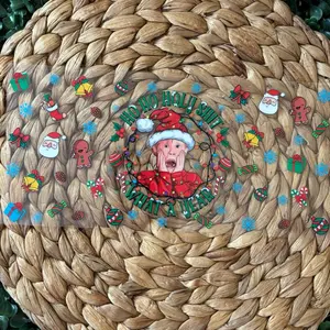Christmas UVDTF CUP WRAP READY TO APPLY Festive Design with Santa and Gingerbread Man Motifs