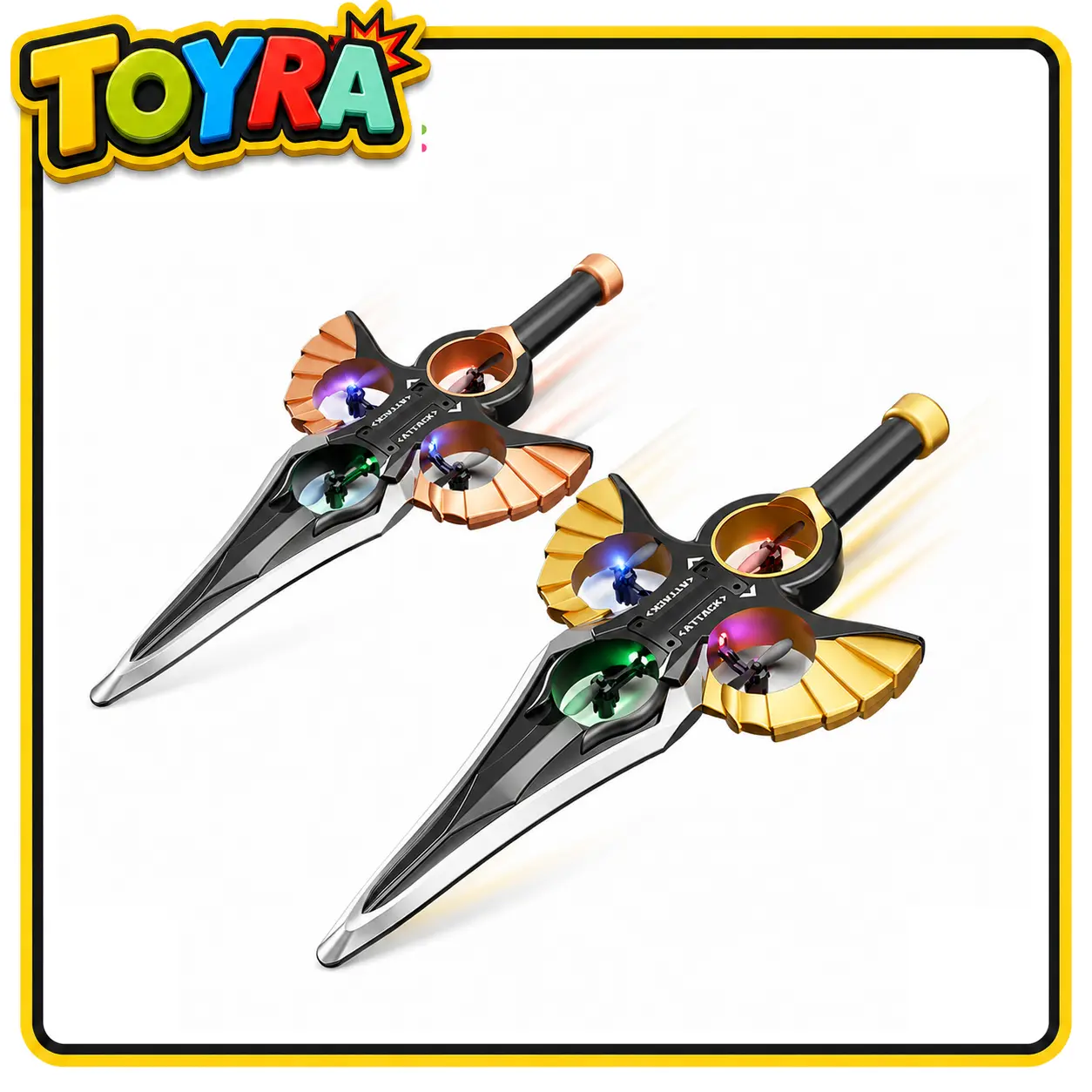 Flying Sword Drone Children's Toy- 2.4GRemote Control Foam Model AirplaneSwordhilt Design with One-Button Rotation &Barometric Lift Christmas, 2.4Ghz Rc, Foam Body