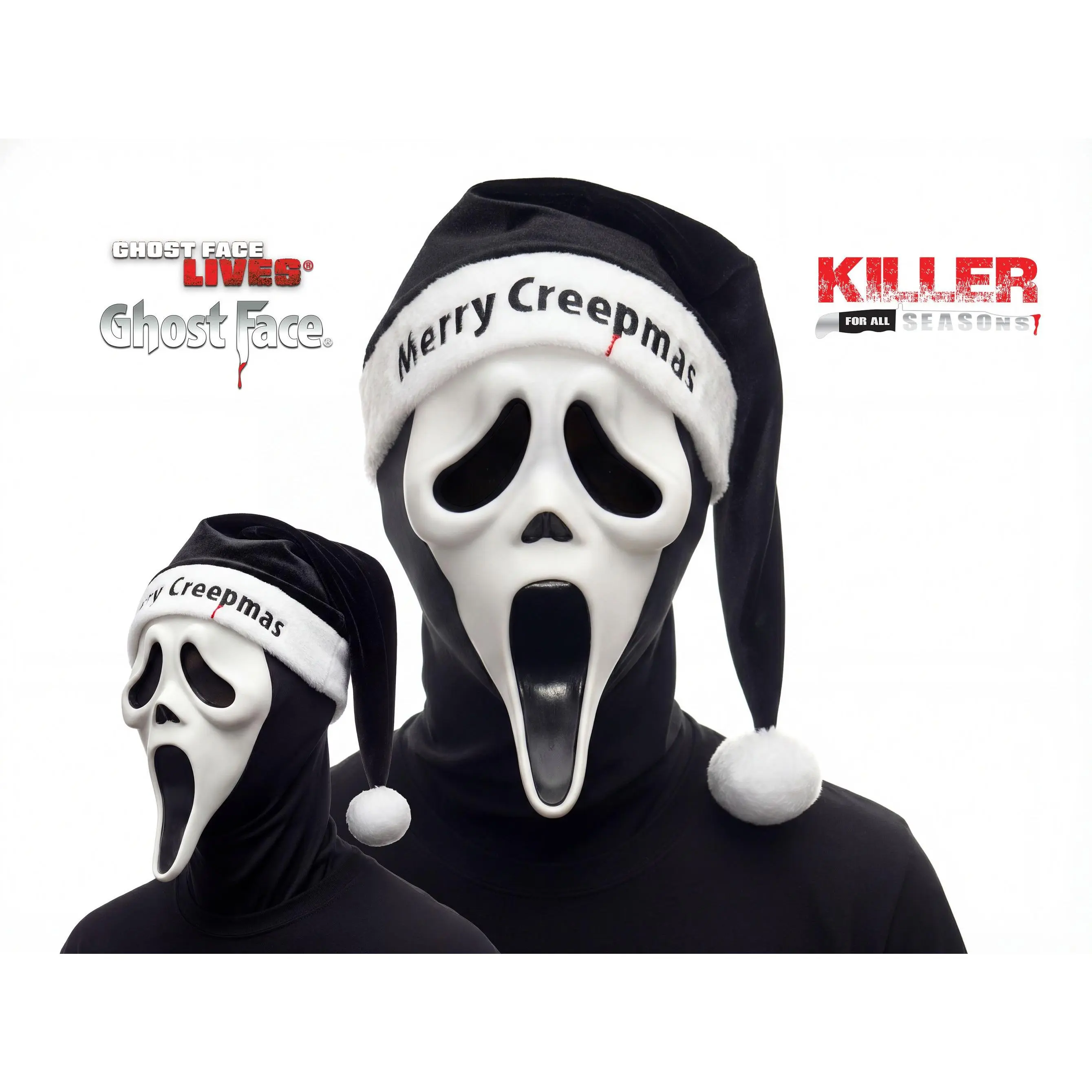 Fun World Creepy Christmas Ghost Face Horror Santa Mask